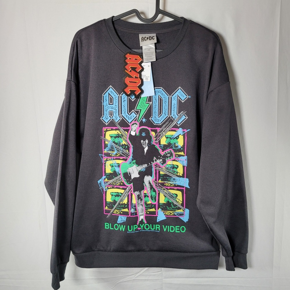AC/DC Blow Up Your Video Sweatshirt Mens Graphic Crewneck Pullover
